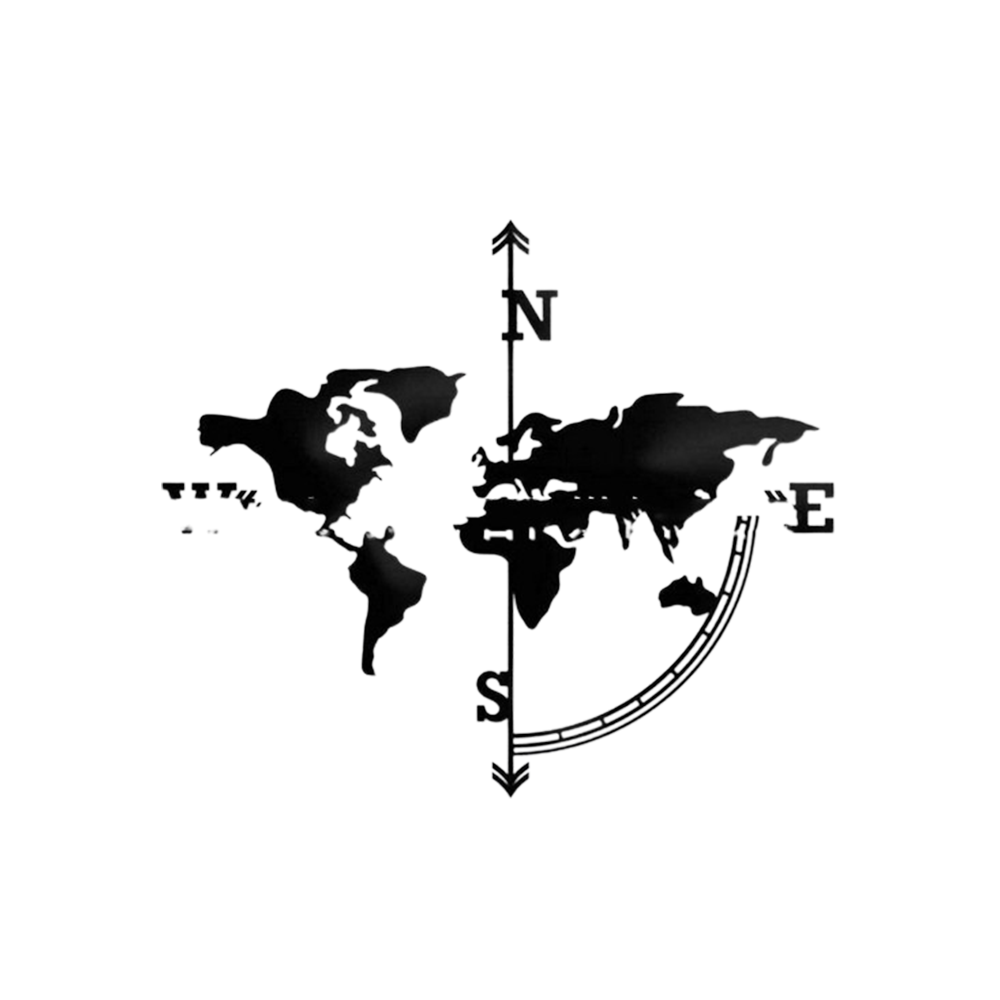 Metal World Map Iron Art